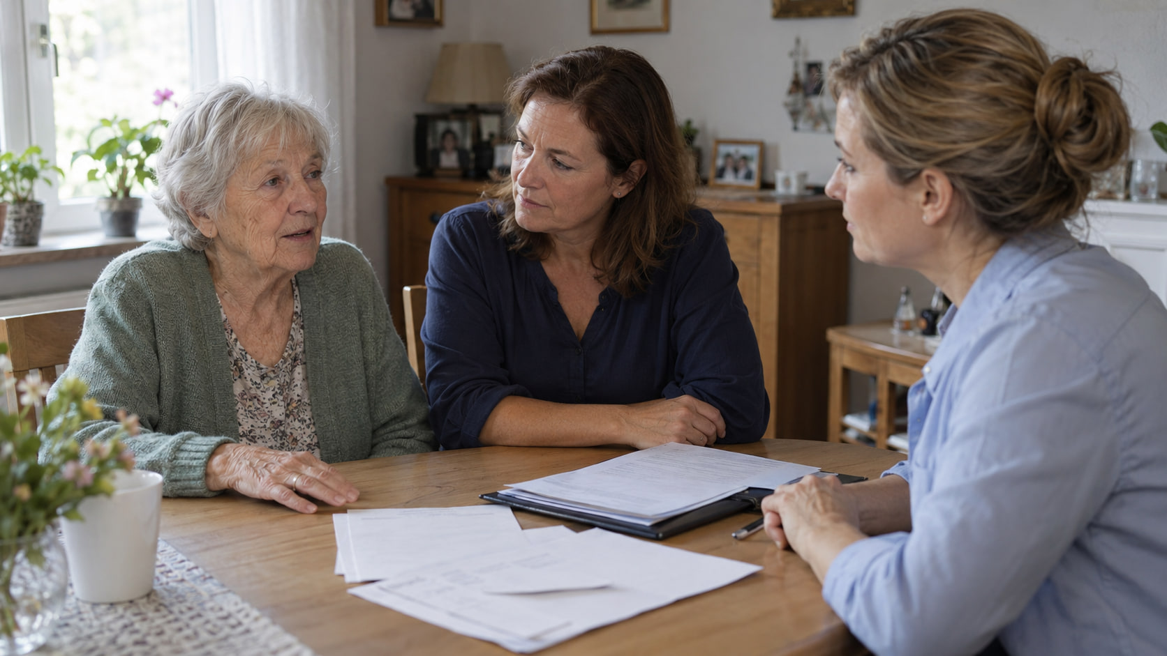 Pflegeberatung mit Angehörigen